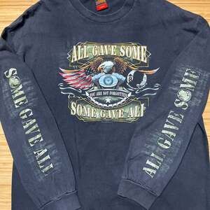 Hot Leathers POW MIA Jekyll and Hyde Maine Biker Long Sleeve T-Shirt Men's Black